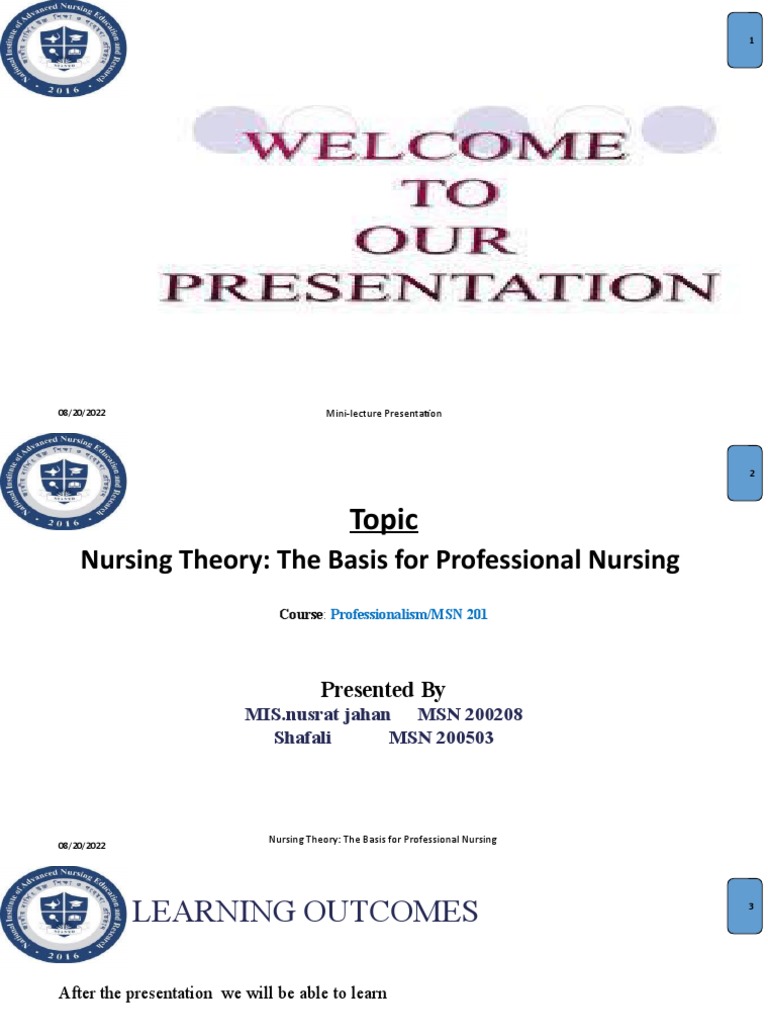 Nursing theory the basis for professional nursing pdf theory