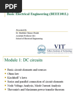 Basic Electrical Engineering (BEEE101L) : Presented by