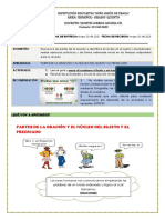 Partes de La Oración Y El Núcleo Del Sujeto Y El Predicado