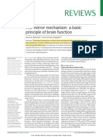 Reviews: The Mirror Mechanism: A Basic Principle of Brain Function