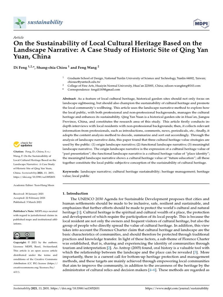 On The Sustainability of Local | PDF | Narrative | Experience