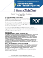 Hinrich Trade Negotiation Simulation CPTPP Outcomes: Environment