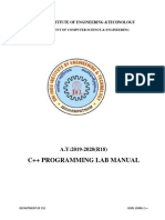 C++ Programming Lab Manual: Sri Indu Institute of Engineering &technology