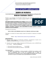 Comunicado #04 Reserva de Matricula para Alumnos Regulares