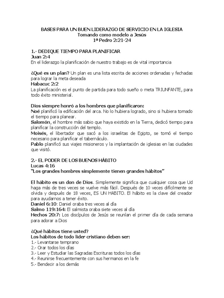 Liderazgo de Servicio en la Iglesia | PDF | Jesús | Evangelio de Mateo