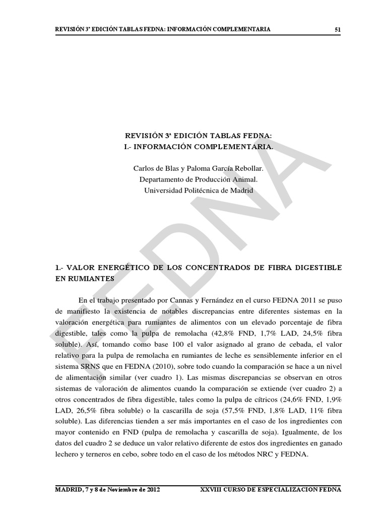 81Tablas Fedna Revision PDF La alimentación animal Cereales