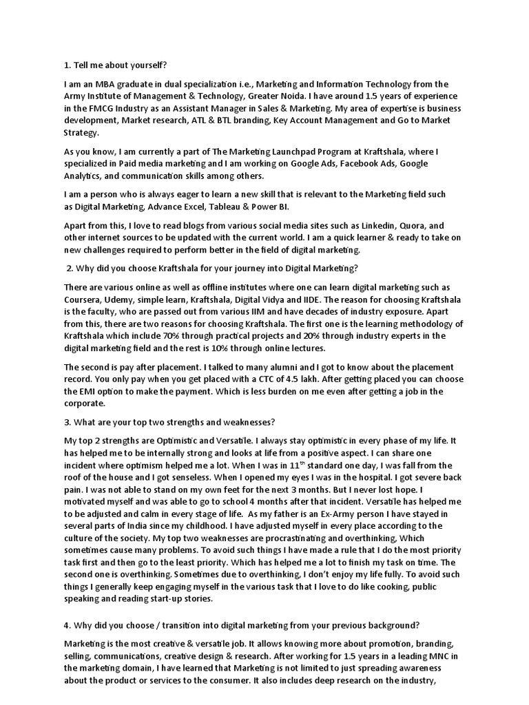 My hr question download free pdf digital marketing sales