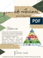 Piramide Nutricional Deportista, Trabajo de Nutricion