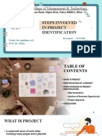 Pem Steps Involved in Project Identification by Ayushi Bba II A Roll - 127