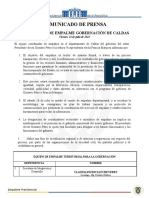 Comunicado de Prensa Empalme Gobernacion 25 de Julio