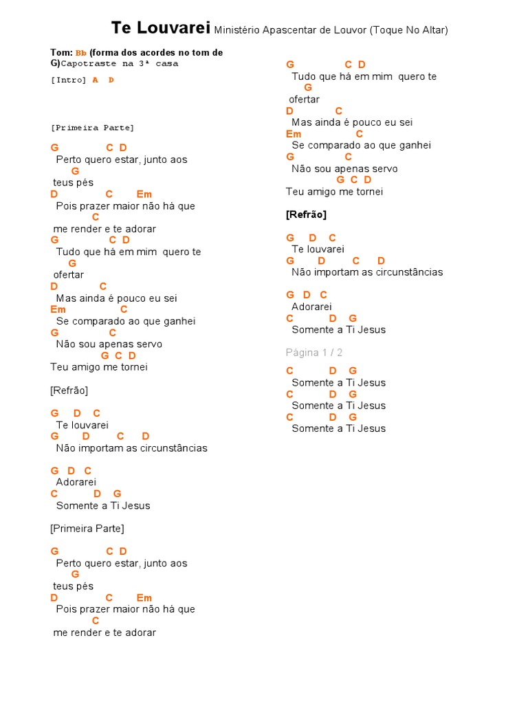 Louvor Te Louvarei PDF