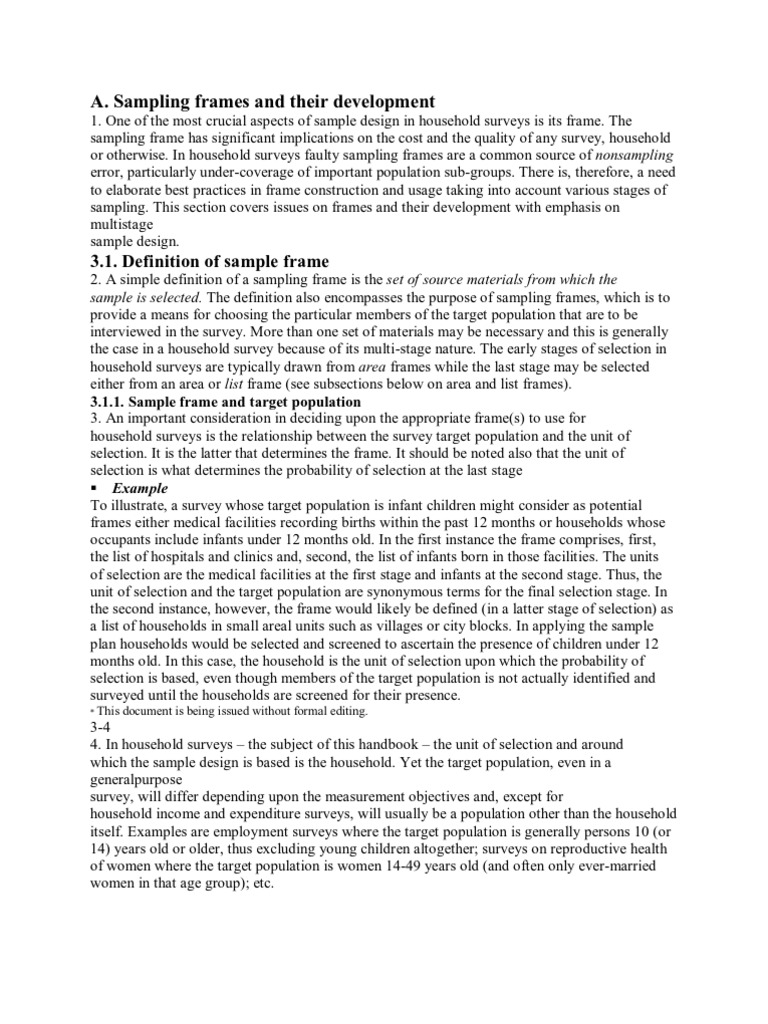 Sample Frame | Sampling (Statistics) | Survey Methodology