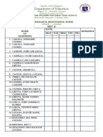 Attendance Monitoring Form Set ABCCLUSTER