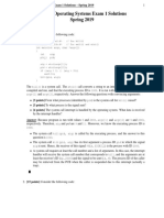 CS4411 Exam 1 Solutions Operating Systems Deterministic Output