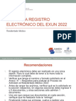 Guía para El Registro Electrónico - EXUN 2022 - USMP