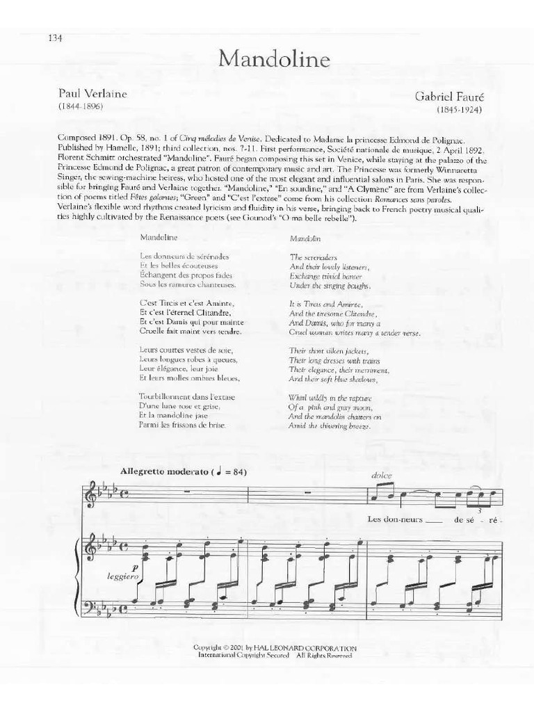 Mandoline Fauré PDF