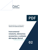 Tema 2 - Instrumental Rotatorio, Elementos Accesorios y Cuidados Del Equipo Dental