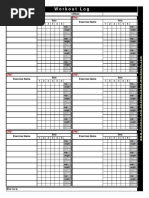 Workout Logs Sets Reps Weight Blank