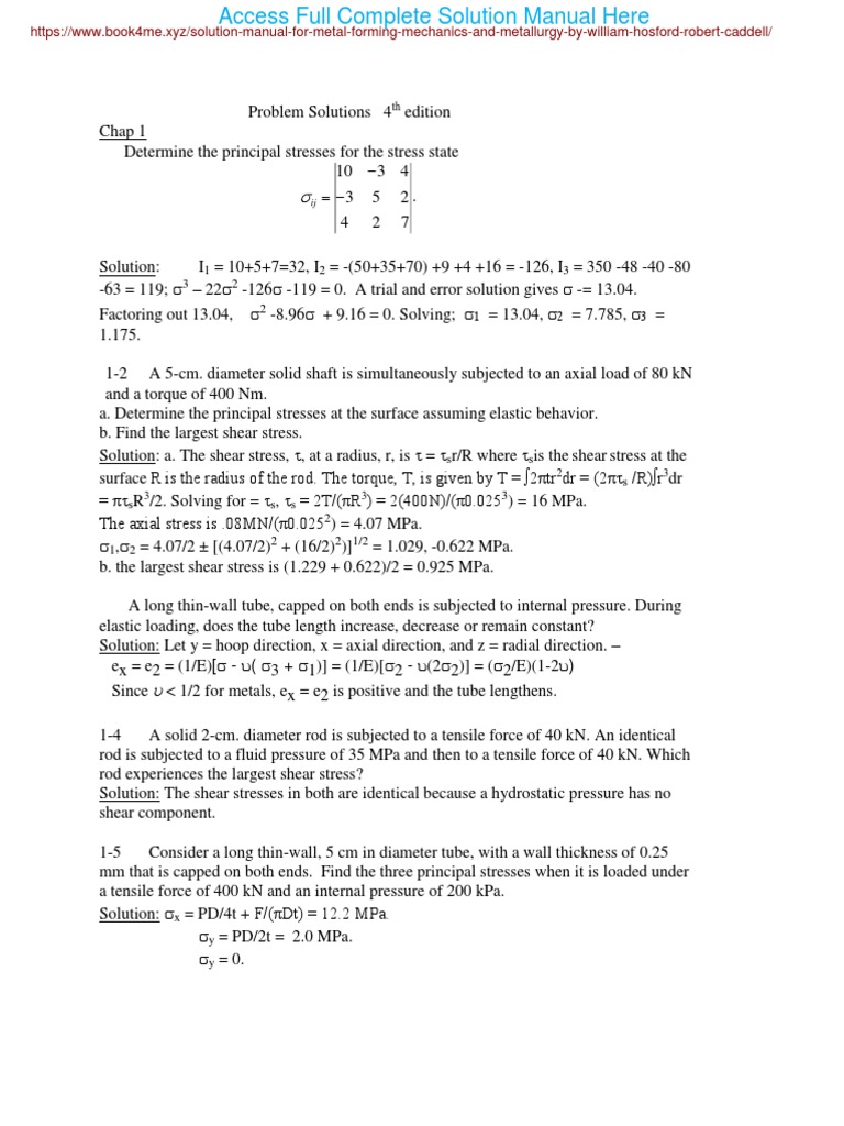 METAL FORMING MECHANICS AND METALLURGY intelligence overview