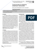 Evaluación de Impacto Ambiental Por Metales y Metaloides