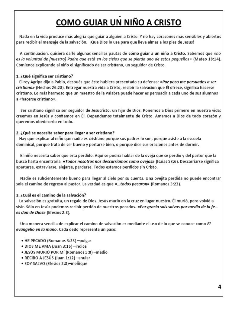 Guía para llevar niños a Cristo | PDF | Jesús | Salvación