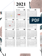 Calendário: Janeiro Fevereiro Março