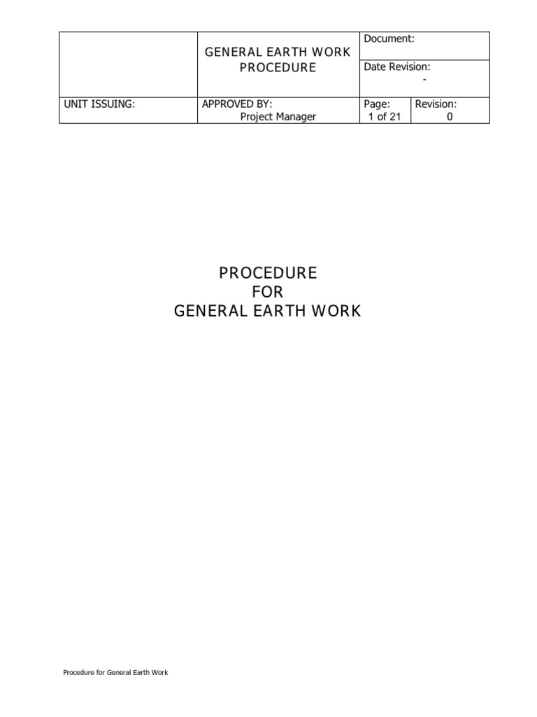 Earthworks Construction Procedures | PDF | Topsoil | Surface Runoff