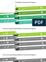 FF377 01 Steps Curved Ribbons Powerpoint Diagram