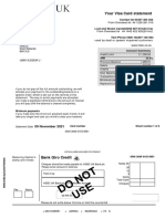 Your Visa Card Statement: From Overseas Tel 44 1226 261 010