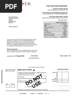 Your Visa Card Statement: From Overseas Tel 44 1226 261 010