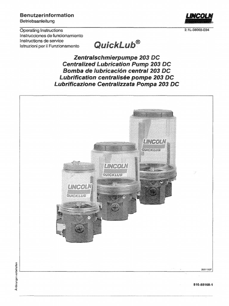 Lincoln Centralized Lubrication System PDF Pump Valve