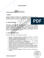 Plano de Ensino Psicologia Escolar