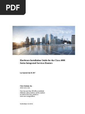 C4400 - Isr (Hardware Installation Guide For The Cisco 4000 Series