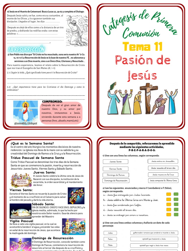 11 - Ficha - Pasión de Jesús - 1 | Descargar gratis PDF | Pascua de ...