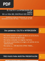 Culto e Intercesic3b3n de Marc3ada en La Iglesia Catc3b3lica