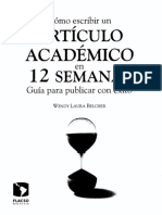 (Belcher) - Cómo Escribir Un Artículo Académico en 12 Semanas - Guía para Publicar Con Éxito (2011)