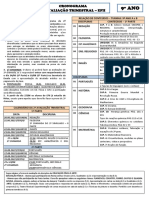 9º Ano. Cronograma Da 2 Avaliação