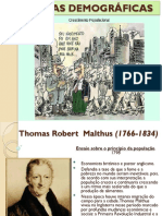 Teorias demográficas de Malthus e suas críticas