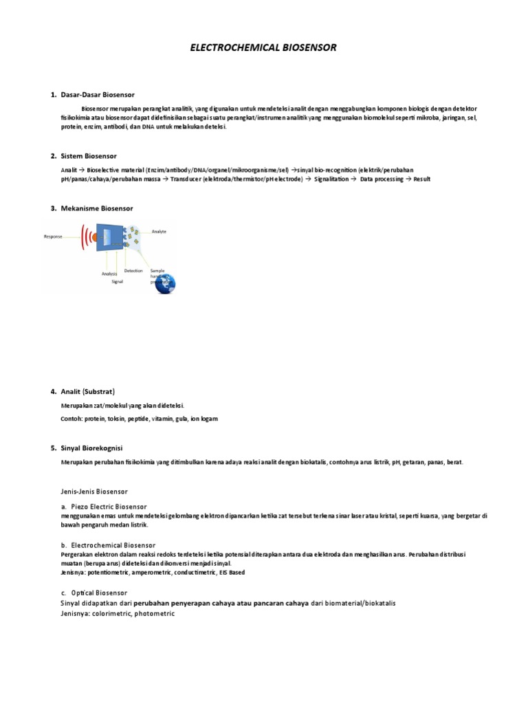 Electrochemical Biosensor | PDF