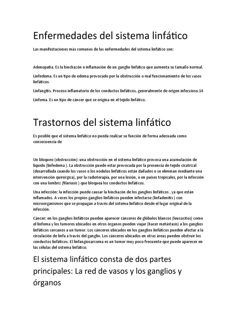 Sistema Linfático Pdf Sistema Linfático Ganglio Linfático