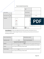 Parent/ Guardian Declaration Form: Page 1 of 1