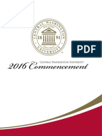 Commencement-Program-2016 Central Washington University