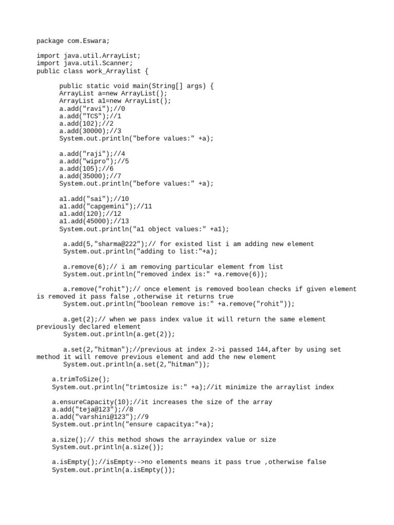 Arraylist Task | PDF | Algorithms And Data Structures | Computer Science