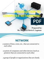 Introduction To Computer Networking: Prepared By: Mr. Maverick Rovie S. Lagman