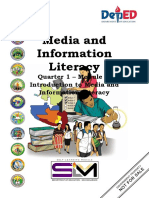 Quarter 1 - Module 2: Introduction To Media and Information Literacy