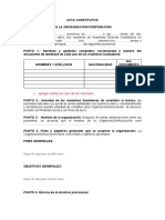 Formato Acta Constitutiva Organizacion Corporacion