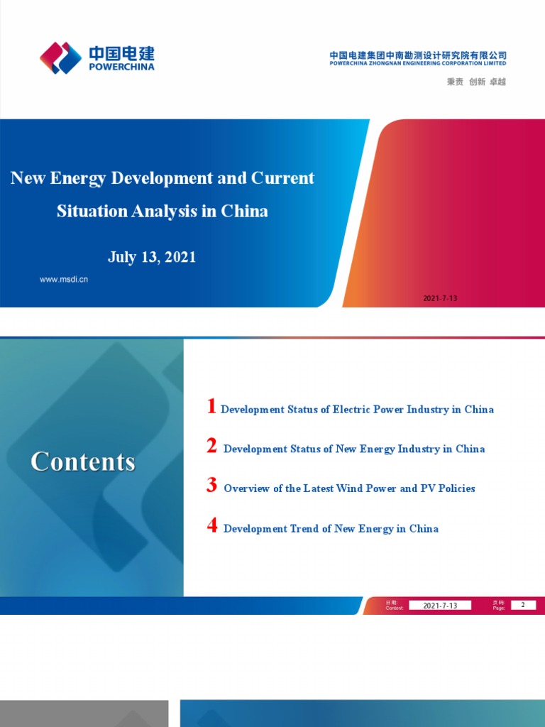 4-New Energy Development and Current Situation Analysis in China | PDF ...