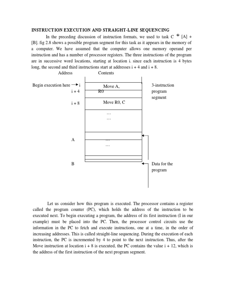 Instruction Execution and Straight-Line Sequencing | PDF | Computer ...