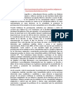 Artículo de Opinión Sobre La Participación Política de Los Pueblos Indígenas en Los Procesos Electorales en El Perú
