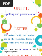 Unit 1:: Spelling and Pronunciation